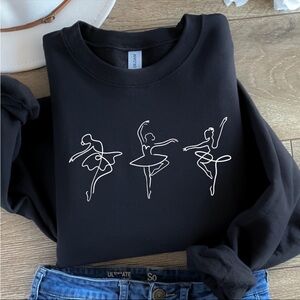 Ballet Dancer NEW Black Crewneck Sweatshirt